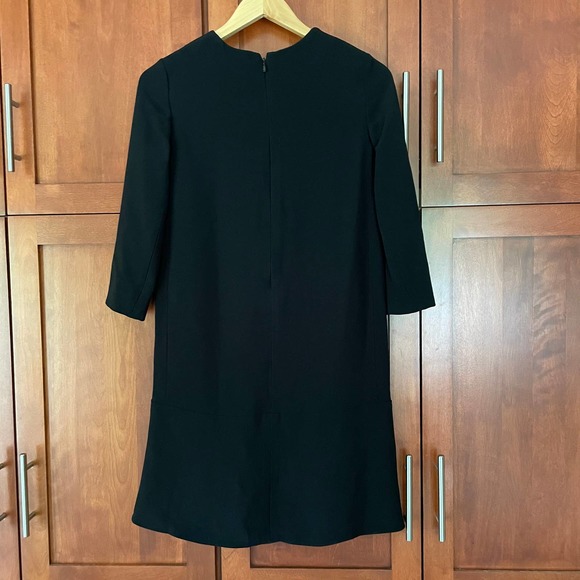Chloe Shift Dress Three Quarter Sleeves Black Size 34 FR 2 US - Picture 5 of 10